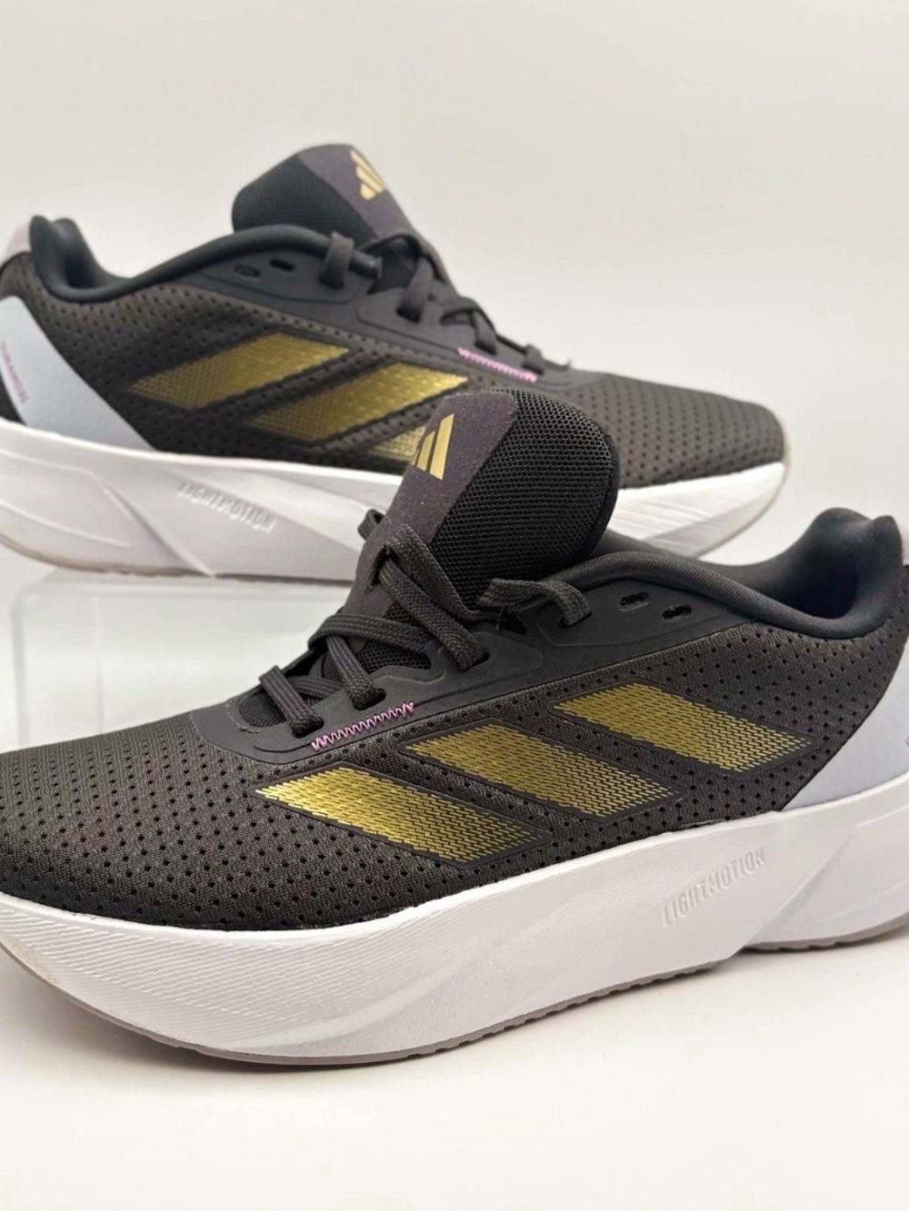 adidas Women’s Black with Gold Accent Athletic Running Shoes